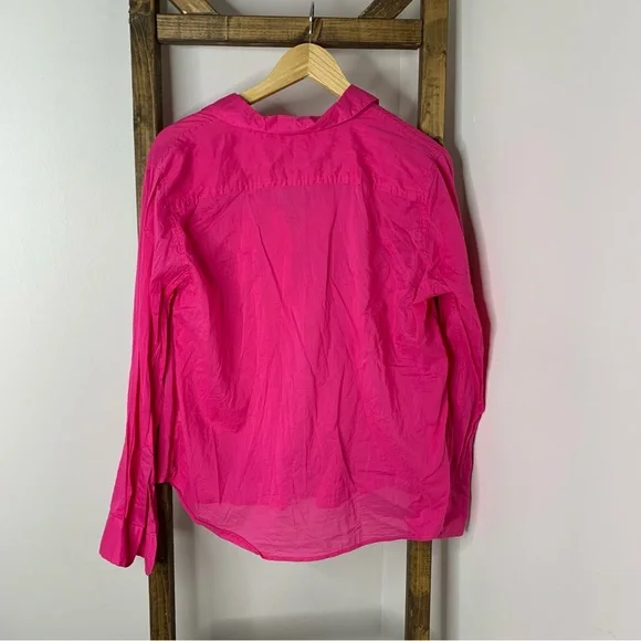 Sigrid Olsen Bright Pink Button-Up Shirt M - Picture 5 of 5